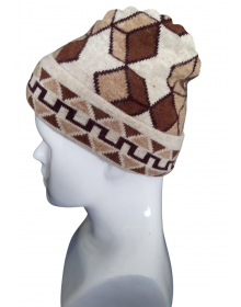 Angora wool designer cap  Brown